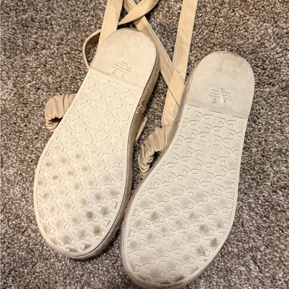 Sam Edelman Cream Ruched Sandals - Picture 4 of 4